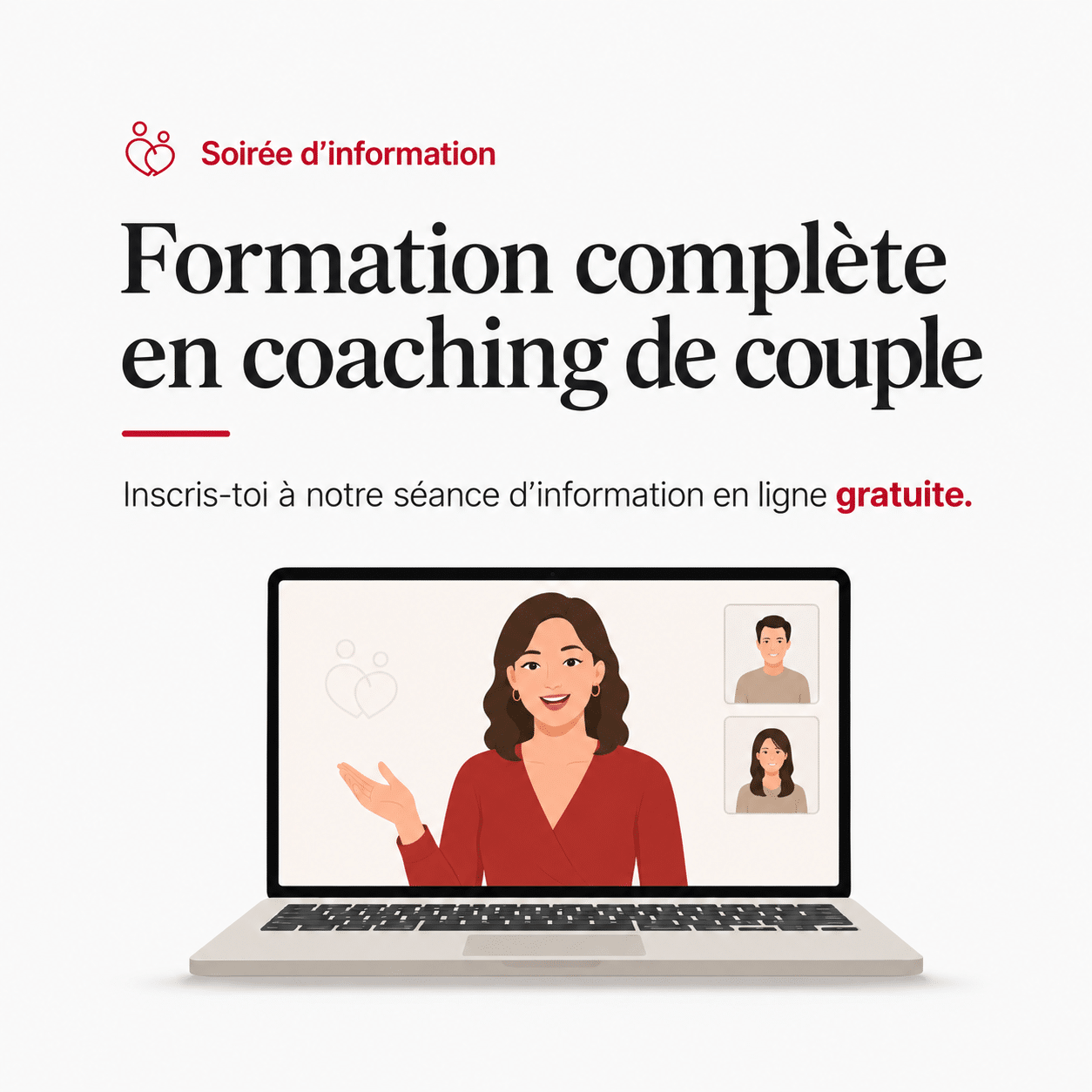 Séance d'information gratuite – Formation complète en coaching de couple
